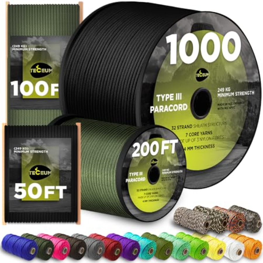 Para Cord 1000Ft - Tali Paracord 5/32