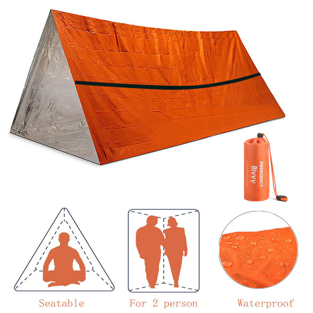Emergency Mylar Tent - 2 orang darurat Shelter Bivy Kit