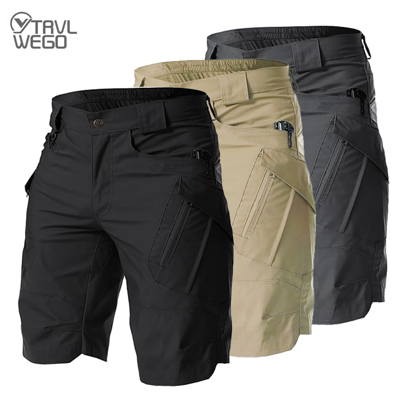 Fishing Kit Compact - Celana Pendek Kargo Taktis Pria TRVLWEGO,
