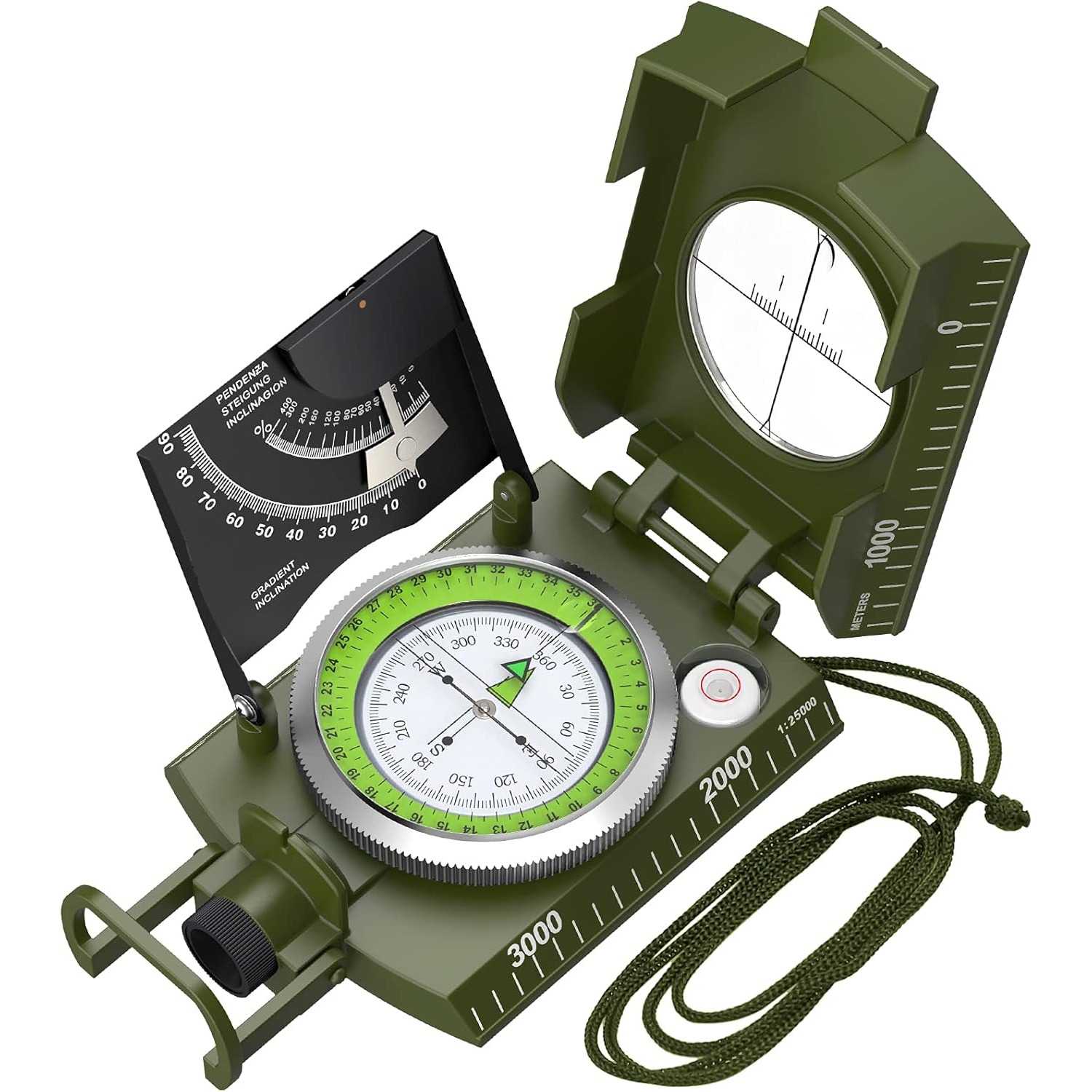 Compass Lensatic - Kompas Proster IP65 - Lensatic Sighting,