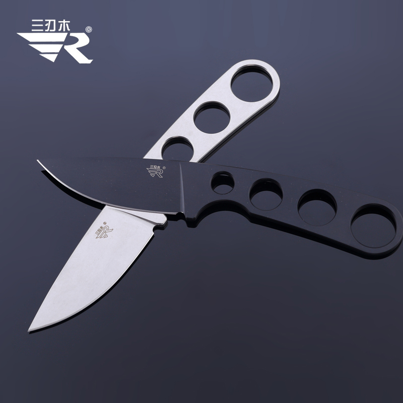 Bushcraft Knife Fixed - Sanrenmu 7130 pisau leher tetap, Tang