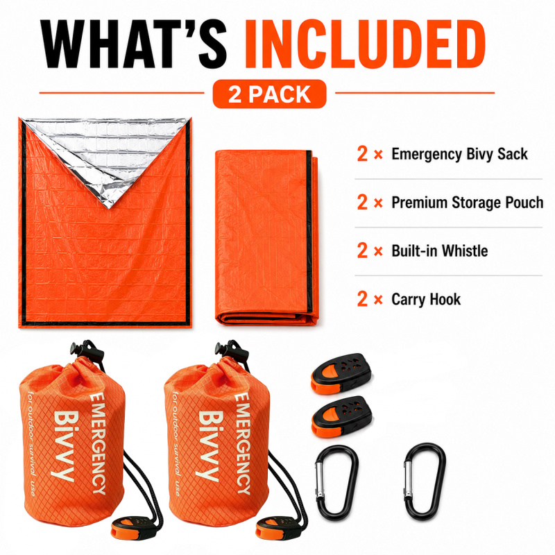 2 Paket Kantong Tidur Darurat, - Emergency Whistle Loud ulasan dan harga