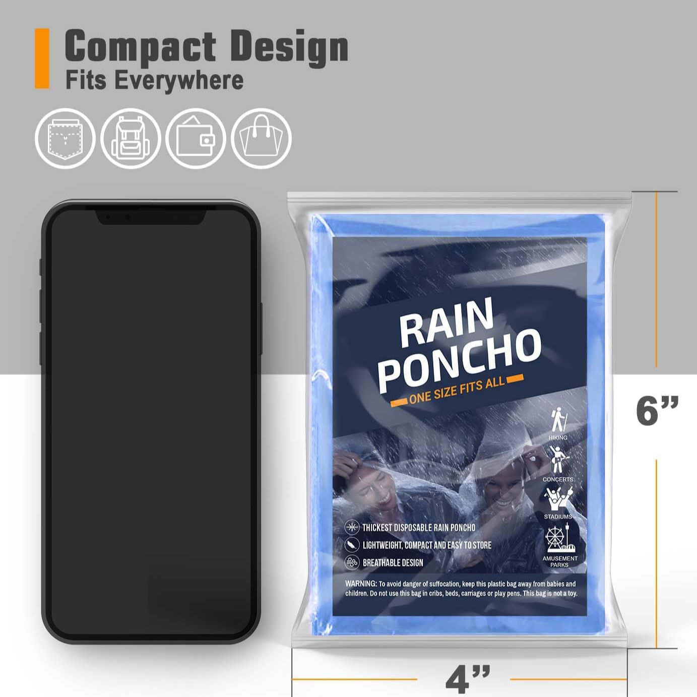 5 Buah Ponco Hujan Sekali Paka - Emergency Poncho Rain ulasan dan harga