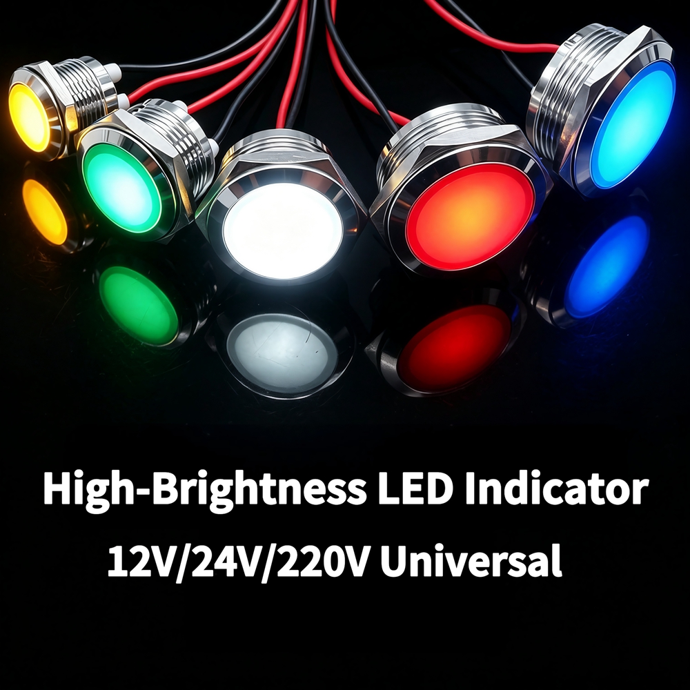 Lampu Indikator LED Logam 12mm - Signal Panel Orange ulasan dan harga