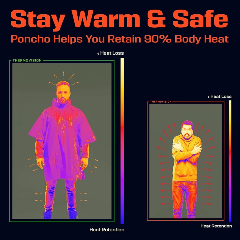 Ponco Hujan Termal Aluminium S - Emergency Poncho Rain ulasan dan harga